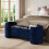 Living And Home 2 Seater Ottoman Storage Bench in Blue 2