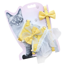 Adjustable Puppies and Cats Harnesses Vest Soft Meshes-Yellow S
