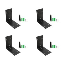 4Pcs Stainless Steel Shelf Brackets Corner Brace for-Black 85mm