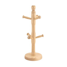 Apollo Beech Wood 6 Cup Mug Tree Holder Stand