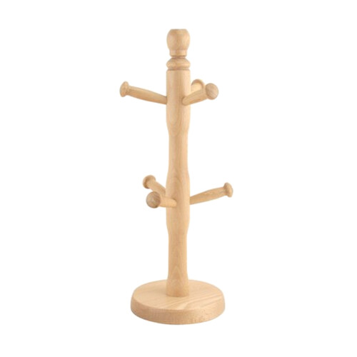 Apollo Beech Wood 6 Cup Mug Tree Holder Stand