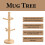 Apollo Beech Wood 6 Cup Mug Tree Holder Stand 2