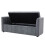 Living And Home Upholstered Storage Bench with 2 Pillow, Grey 3