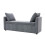 Living And Home Upholstered Storage Bench with 2 Pillow, Grey 5