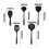 Set di utensili da cucina in silicone resistenti al calore, 5 pezzi 3