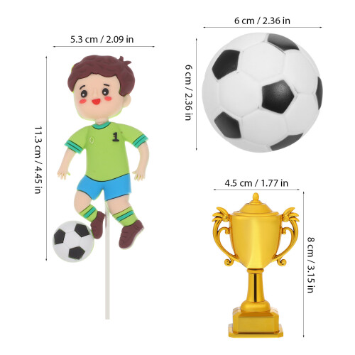 1Set Lightweight Soccer Ball Cake Topper for Birthday 1