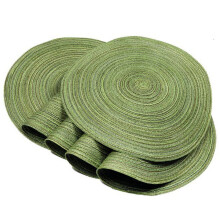 Round Kitchen Mats Set of 4 Braided Cotton 15 Inch