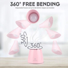 Lampe LED rose pour enfants, pour bureau ou table de chevet, 24 LED, 3 niveaux d'intensité, tactile et USB
