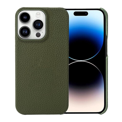 Δερμάτινη θήκη iPhone 16Pro Max λεπτή, αντικραδασμική, μαύρη
