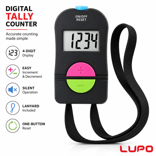 LUPO Digital Hand Tally Counter - Add and Subtract Functions 1