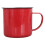 Vintage emaille mok, hittebestendig, 700 ml, rood 1