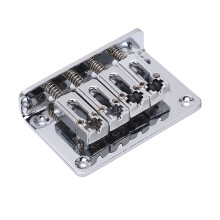 Durable Metal 4 String Fixed Bridge Silver