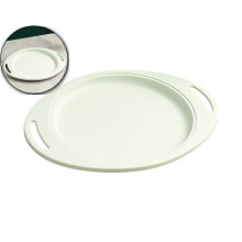Assiettes ovales en plastique vert 34 x 27 cm (paquet de 1)
