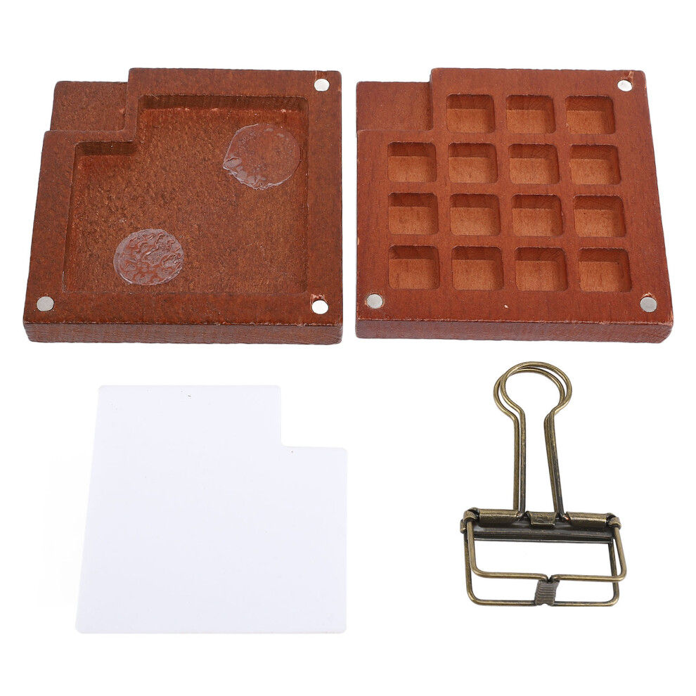 Compact Watercolor 15 Grid Palette with Clip