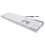 Teclado USB con cable, retroiluminado, creativo, con teclas redondas, práctico (blanco) 1
