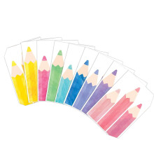 9 Sheets Creative Pencil Design Window Sticker Safe Paper Art