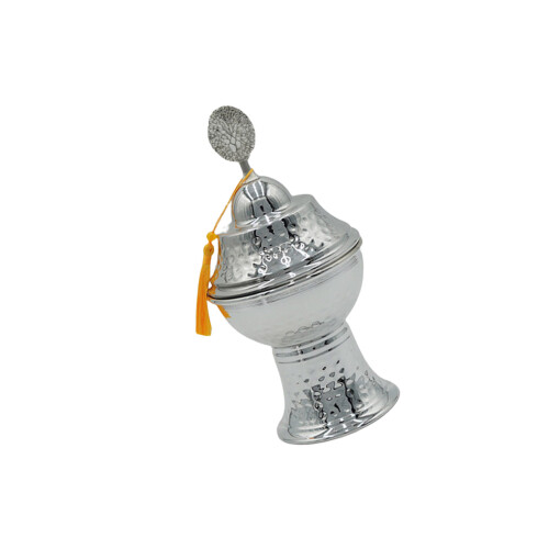 Artistic Metal Fruit Bowl with Traditional Arabian Pattern-M