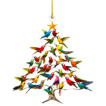 Acrylic Hummingbird Festival Ornament – Colorful Double-Sided Stackable Decor, Year-Round Home Display & Thoughtful Gift, Compatible with Stack