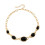 Chaîne de cou à breloques coréennes à la mode, collier-Noir 1