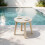 Naturally Sanded Acacia Wood Side Table 6