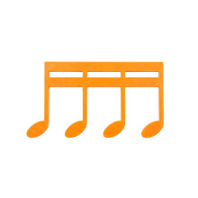 Pince à notes de musique, support de piano, partition de-Orange