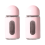Pink Salt and Pepper Shakers Glass Base 2PCS 1