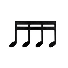 Sheet Score Music Paper Folder Clip Musical Notation Clip-Black