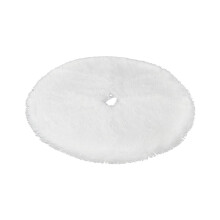 Jupe de sapin de Noël Vecoauto 48 pouces en polyester synthétique blanc pour décorations de Noël et articles de fête