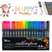 Dreamy Sparkle Dual-Line Contour Pen, Self Outline Markers with Fast-Drying Ink, Long-Lasting Dual Pen for Drawing, Coloring, DIY Crafts