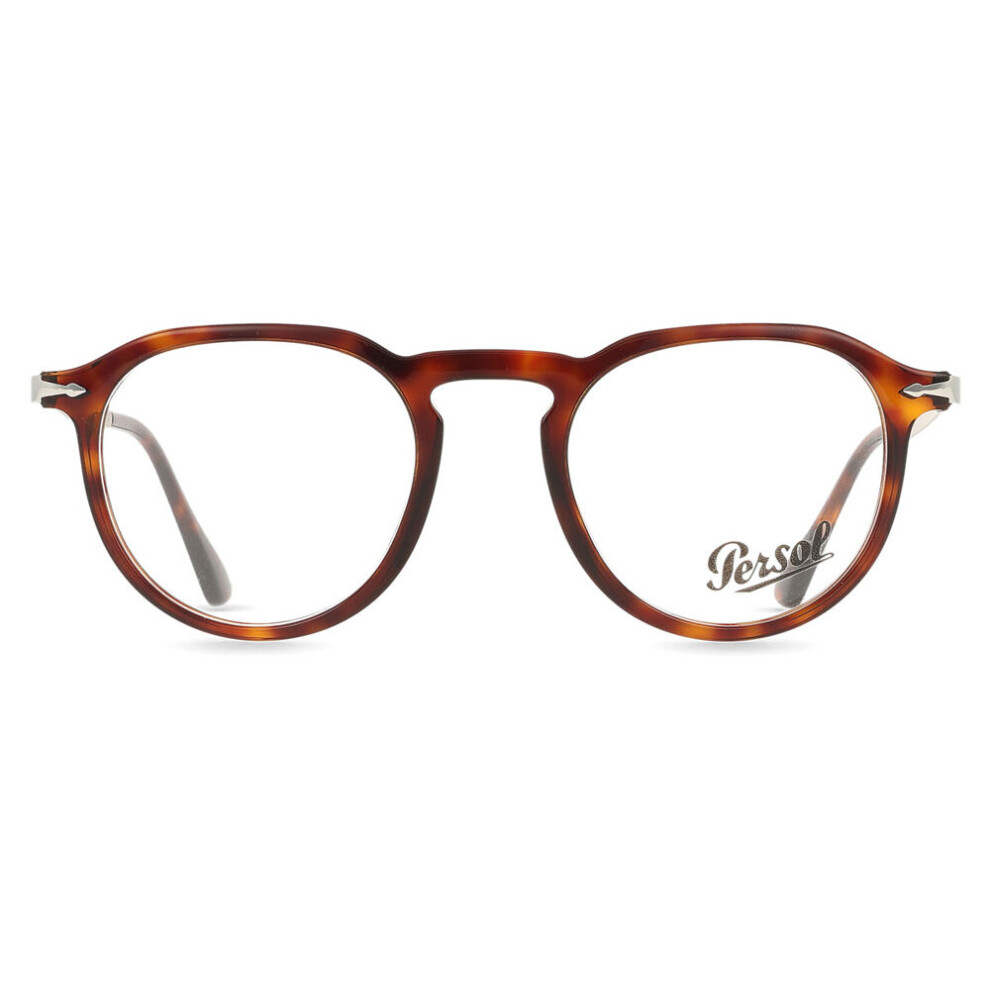 Persol Unisex Havana Pillow Acetate Eyeglasses Online - Full Rim - Po3387v - Image 4