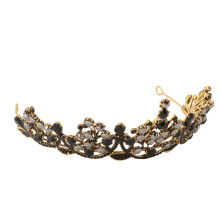 Black Crystal Crown Hair Decoration 1 Pc