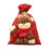 Burlap Christmas gift bags with drawstring snowflake design 1