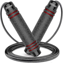 26-27 Blukar skipping rope, speed rope adjustable with skin-friendly foam handles, length adjustable, non-slip and ideal for fitness & endurance & jum