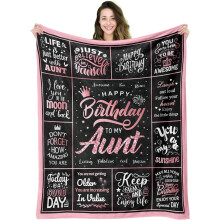 Couverture d'anniversaire pour fille 152 x 127 cm