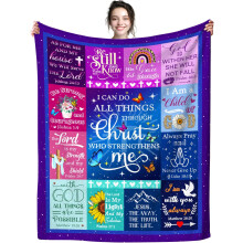 Christian Bible Verse Blanket for Women and Men 50x40 inches