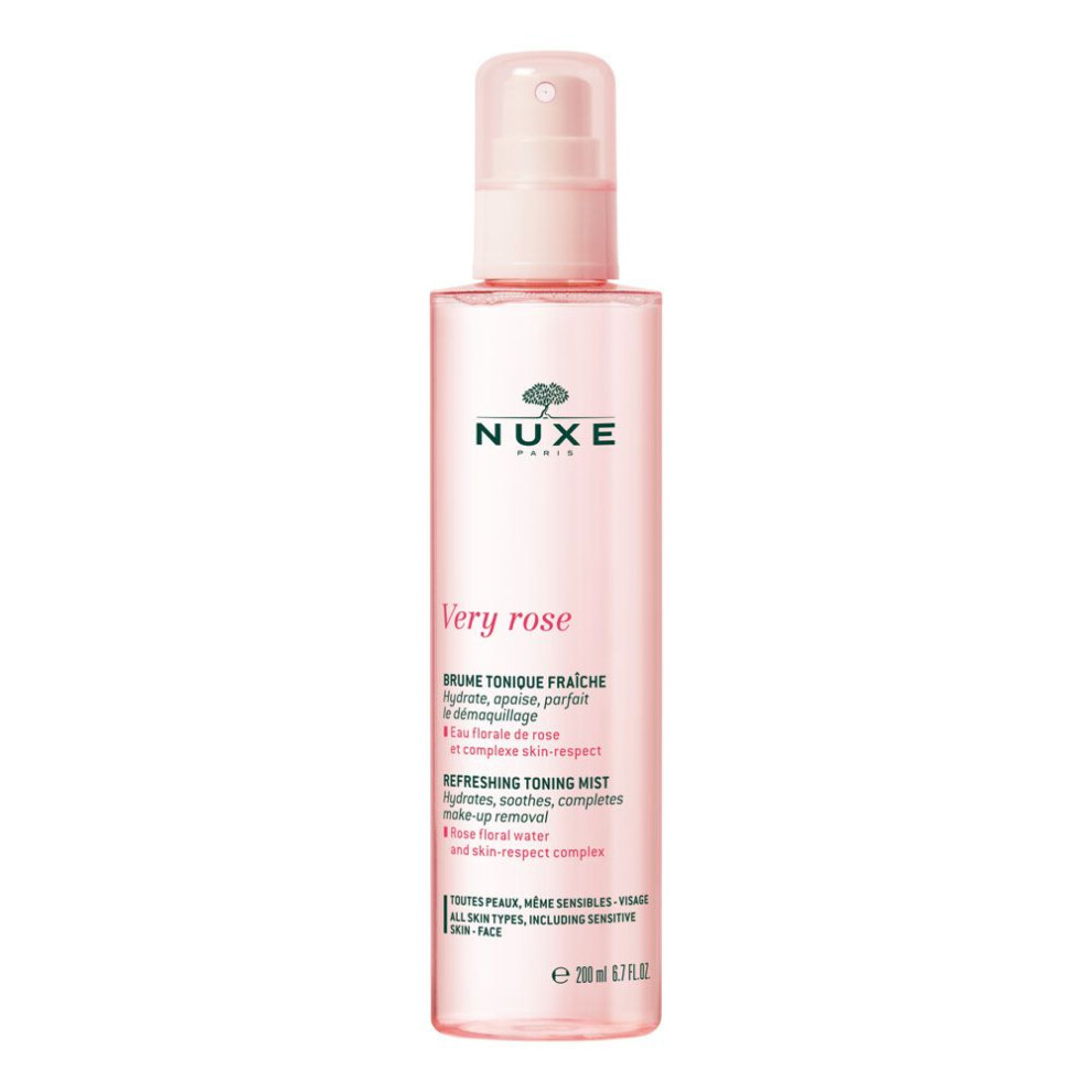 Nuxe Very Rose Refreshing Toning Mist 200ml Hydrating Facial Toner for Sensitive Skin