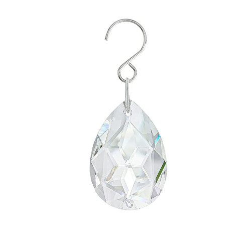 Clear Glass Crystal Teardrop Ornaments 10 pcs 2