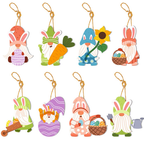 Easter Hanging Ornament Set Colorful 8 pcs 1
