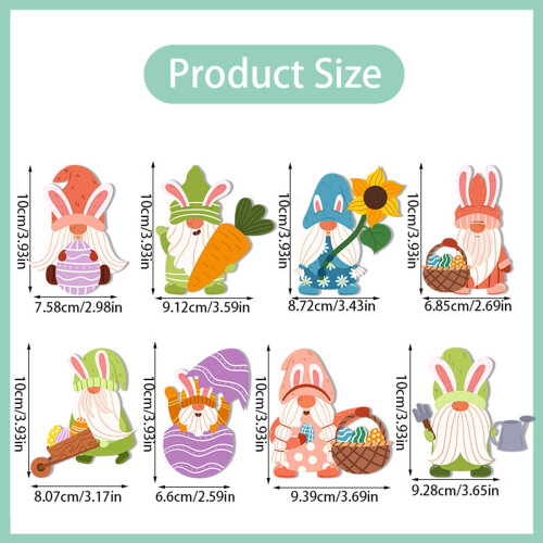 Easter Hanging Ornament Set Colorful 8 pcs 2