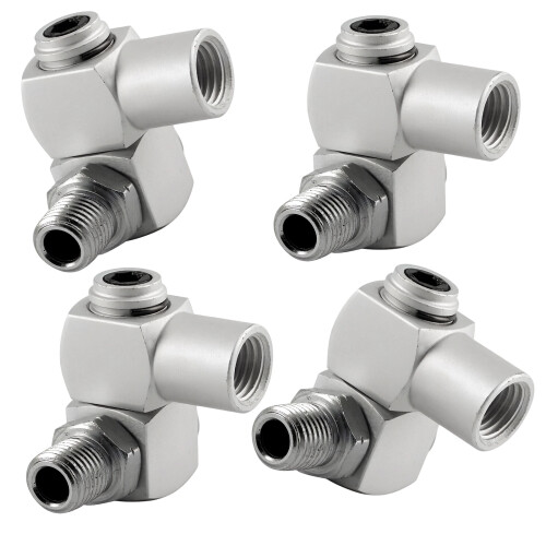 4Pack Durability Aluminum Pneumatic Rotary Fitting 360 Degree-1