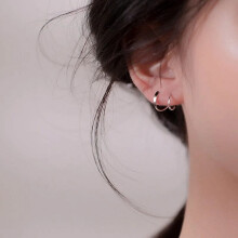 Double Twist Hoop Earrings Gold Small for Women