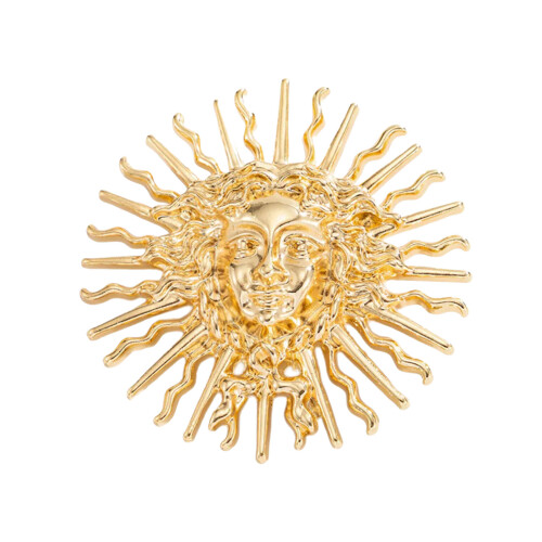 Broche élégante de relief de déesse du soleil dans la-Or 1