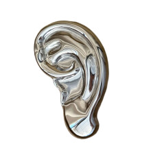 Chique goudkleurige zilverkleurige oorbroche Modern-Zilver
