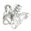 Playful Butterfly Figure Ring Modern Alloy Statement-Silver 1