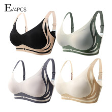 Super Gather Wireless Pushup Bra Women Gathered Up B Support Soft Liftup