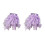 2 Pieces Bohemian Style Feather Bracelets Handmade-light grape 1