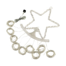 9ft Pentagram Waterfall Lights Remote USB Outdoor