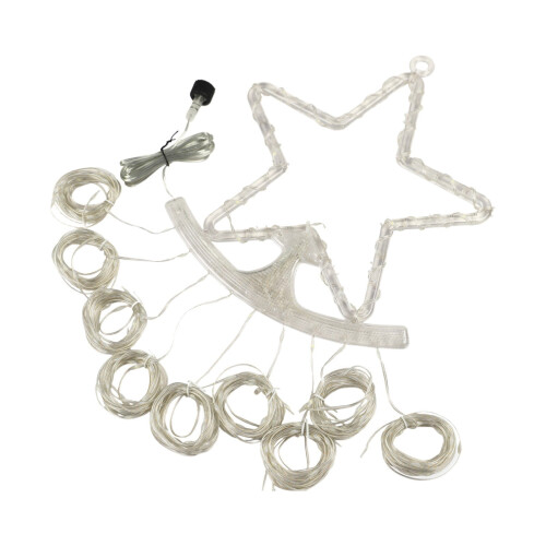 9ft Pentagram Waterfall Lights Remote USB Outdoor