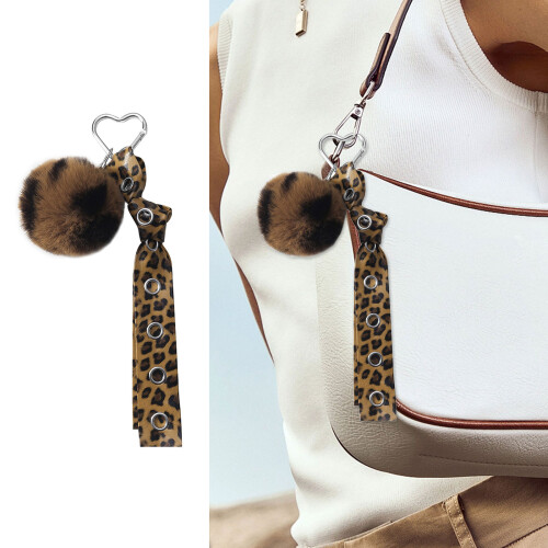 Unique Leopard Design Plush Key Ring Pendant Perfect For-Star 2