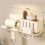 Removable Waterproofed Hairdryer Shelf-Dark Grey 2 3